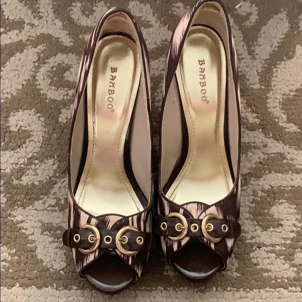 Brown and cream 8 1/2 heels